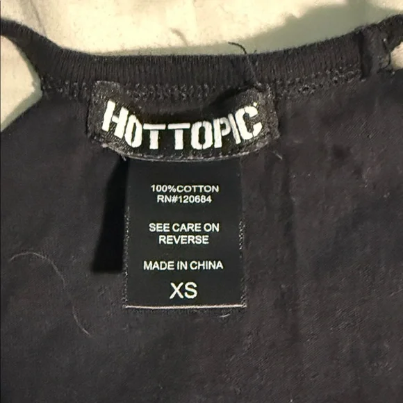 Hot Topic “practice safe hex” cold shoulder t-shirt - Picture 2 of 2